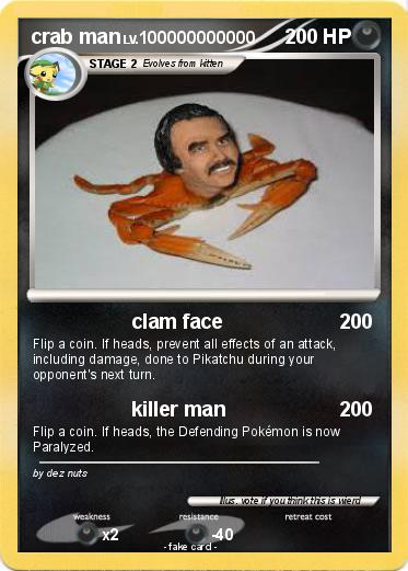 Pokemon crab man