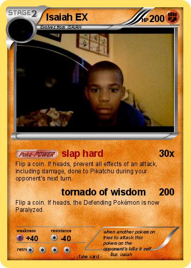Pokémon Isaiah Ex 2 2 Slap Hard My Pokemon Card