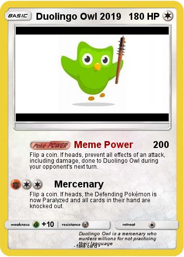 Pokemon Duolingo Owl 2019