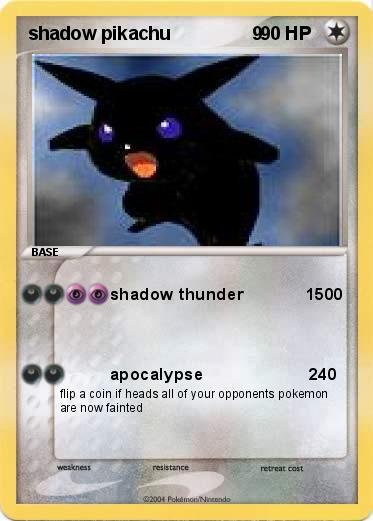 Pokemon shadow pikachu                9