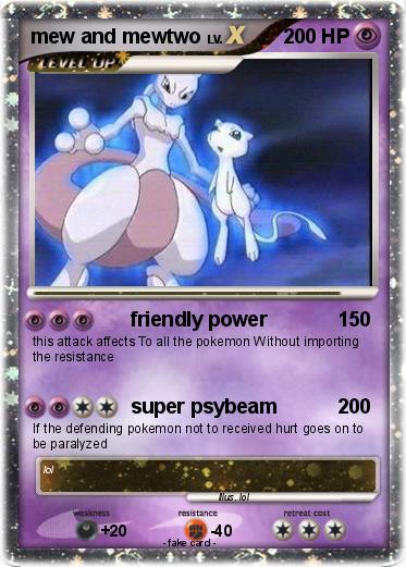 Pokemon mew and mewtwo