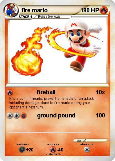 Pokemon fire mario