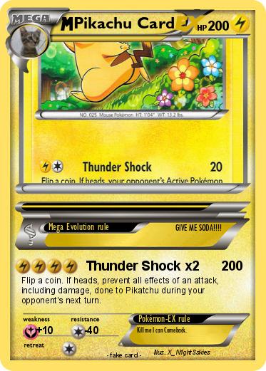 Pokemon Pikachu Card