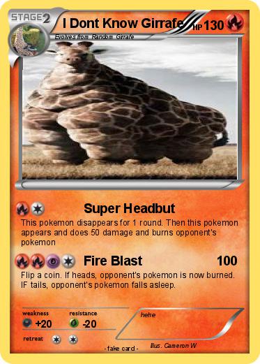 Pokemon I Dont Know Girrafe