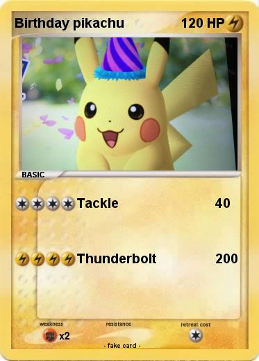 Pokemon Birthday pikachu