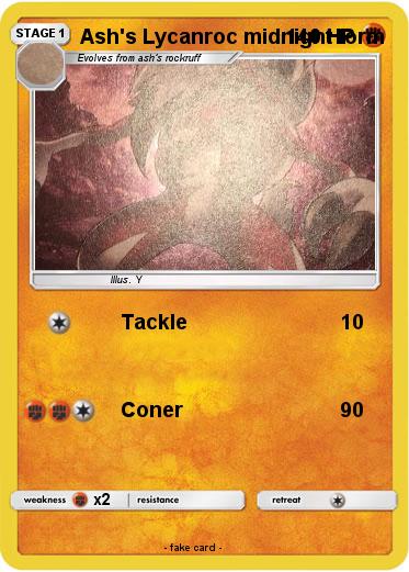 Pokemon Ash's Lycanroc midnight form