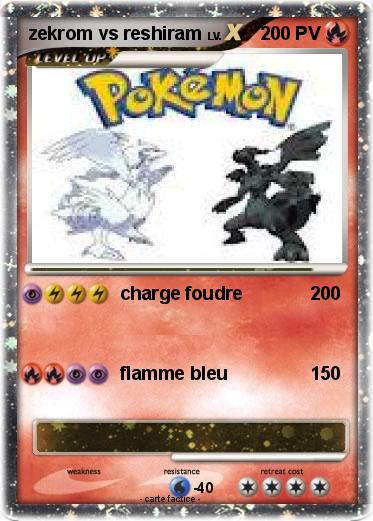 Pokemon zekrom vs reshiram