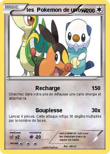 Pokemon les  Pokemon de unova