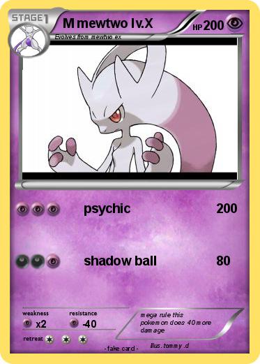 Pokemon M mewtwo lv.X