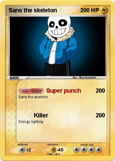 Pokemon Sans the skeleton