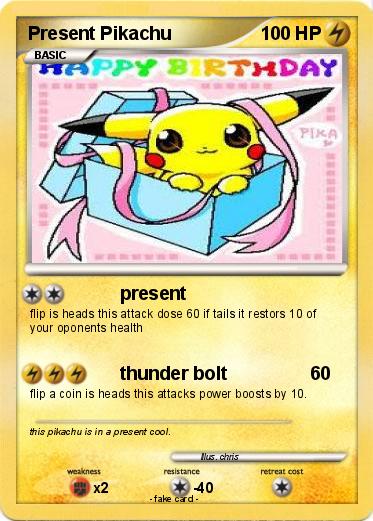 Pokemon Present Pikachu
