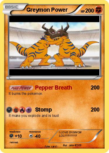 Pokemon Greymon Power