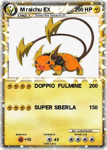 Pokemon M raichu EX