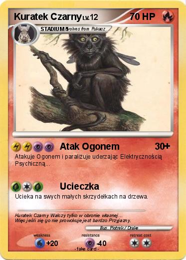 Pokemon Kuratek Czarny