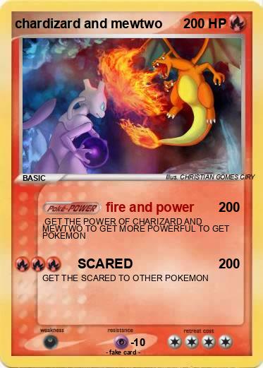 Pokemon chardizard and mewtwo