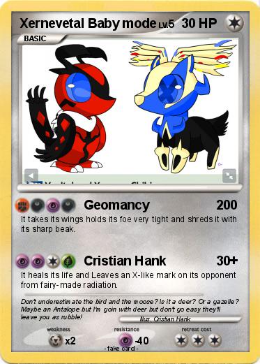 Pokemon Xernevetal Baby mode