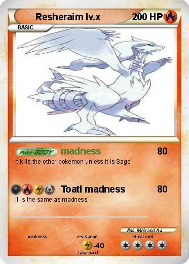 Pokemon Resheraim lv.x