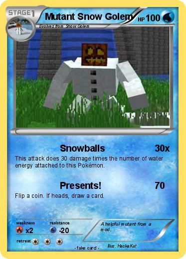 Pokemon Mutant Snow Golem
