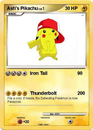 Pokemon Ash's Pikachu