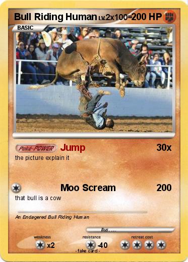 Pokemon Bull Riding Human
