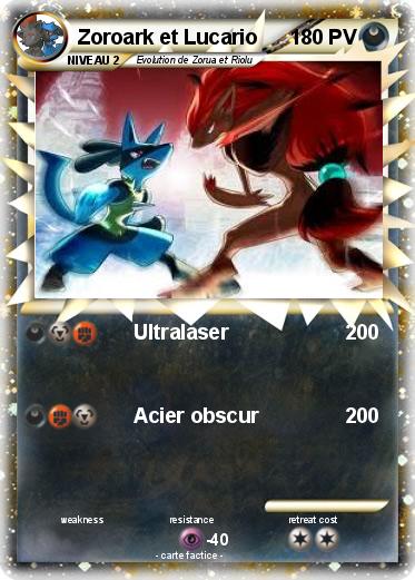 Pokemon Zoroark et Lucario