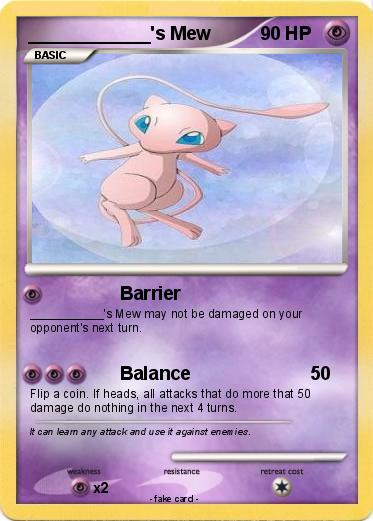 Pokemon ____________'s Mew