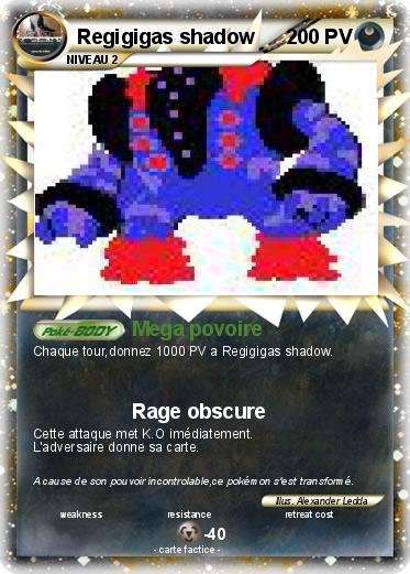 Pokemon Regigigas shadow