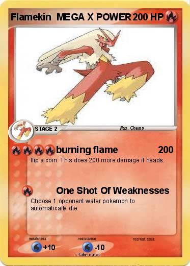 Pokemon Flamekin  MEGA X POWER