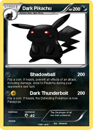 Pokemon Dark Pikachu
