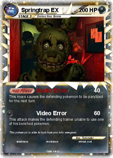 Pokemon Springtrap EX