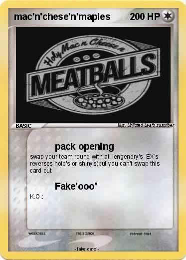 Pokemon mac'n'chese'n'maples