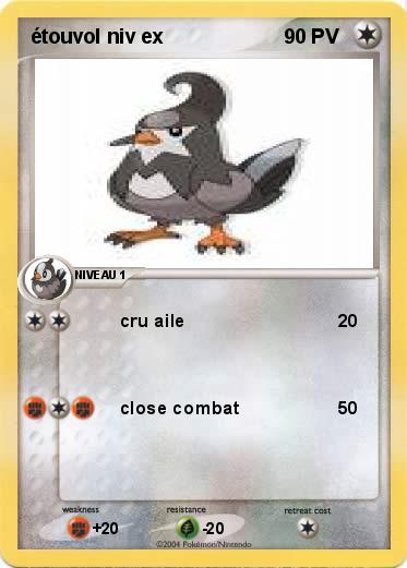 Pokemon étouvol niv ex