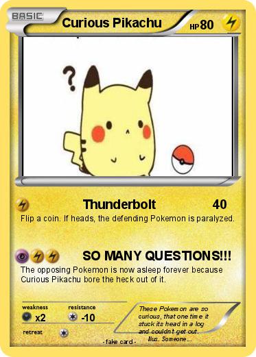Pokemon Curious Pikachu