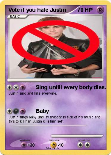 Pokemon Vote if you hate Justin
