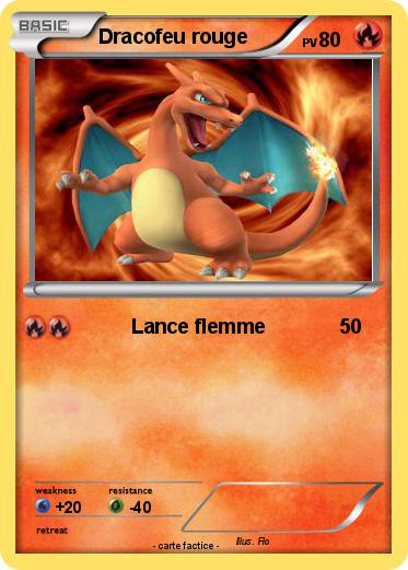 Pokemon Dracofeu rouge