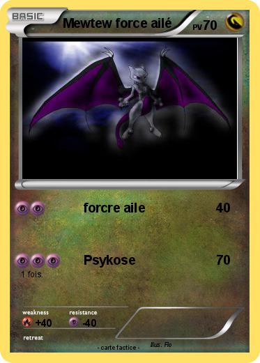 Pokemon Mewtew force ailé