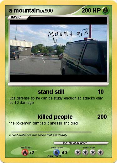 Pokemon a mountain