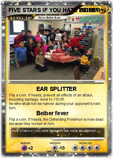 Pokemon FIVE STARS IF YOU HATE BEIBER