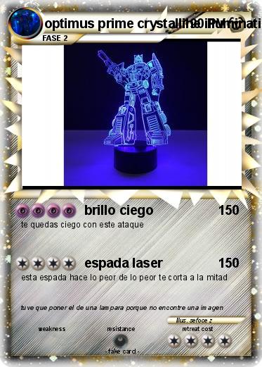 Pokemon optimus prime crystalline illumination