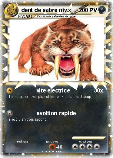 Pokemon dent de sabre niv.x