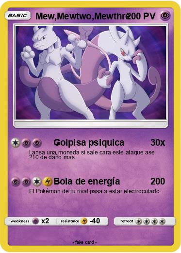 Pokemon Mew,Mewtwo,Mewthre