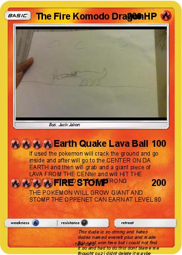 Pokemon The Fire Komodo Dragon