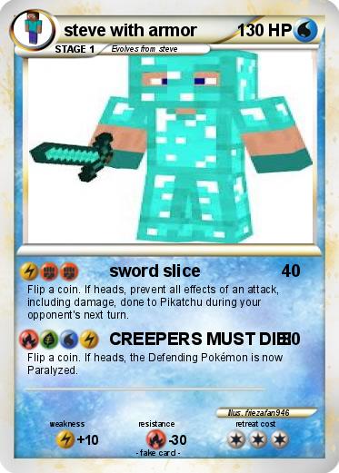 Pokemon steve with armor