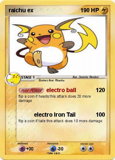 Pokemon raichu ex