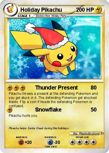 Pokemon Holiday Pikachu