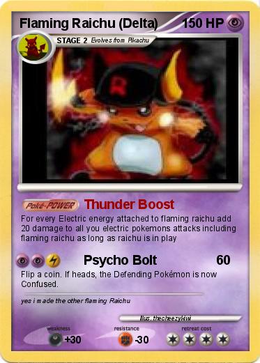 Pokemon Flaming Raichu (Delta)