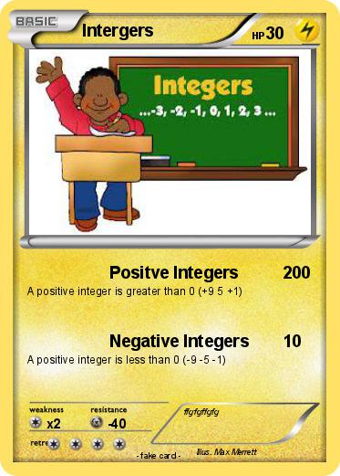 Pokemon Intergers