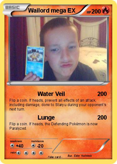 Pokemon Wailord mega EX