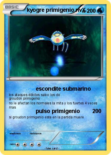 Pokemon kyogre primigenio nvX