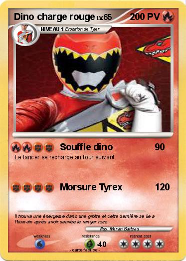 Pokemon Dino charge rouge